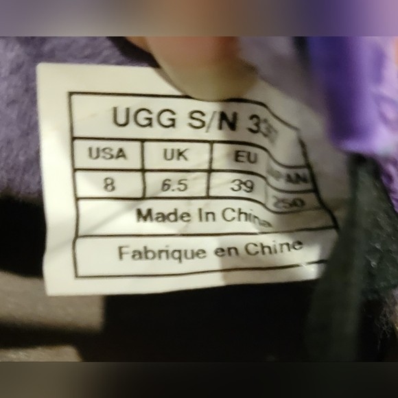 Ugg Laela Sequin Purple and Blue Mermaid Slip on Shoes size 8 - Picture 6 of 7